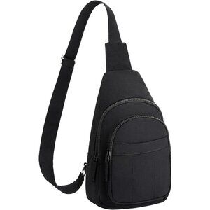 Lightweight Polyester Crossbody Bag with Earphone Hole - Casual & Functional